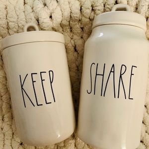 Rae Dunn canister set - KEEP & SHARE